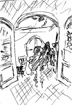 [Interior of 
the Okupa (sketch)]